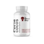 Poria Cocos Mushroom Capsules in a bottle, offering high-quality supplements designed to support immune health, digestion, and overall wellness with Poria Cocos mushroom extracts.